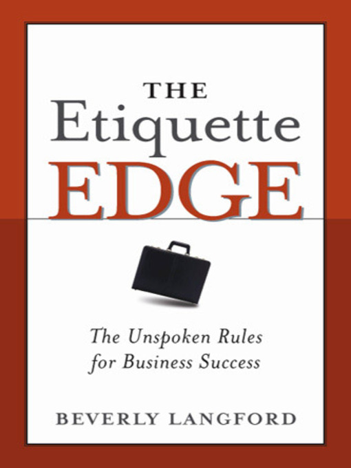 Title details for The Etiquette Edge by Beverly Langford - Available